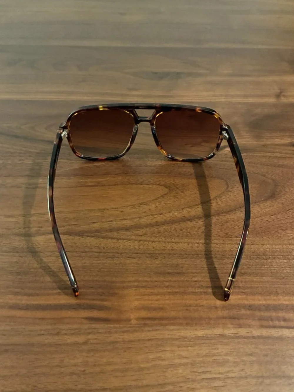 Tortoise Aviator Sunglasses Classic 70s Square Vintage Inspired Shades